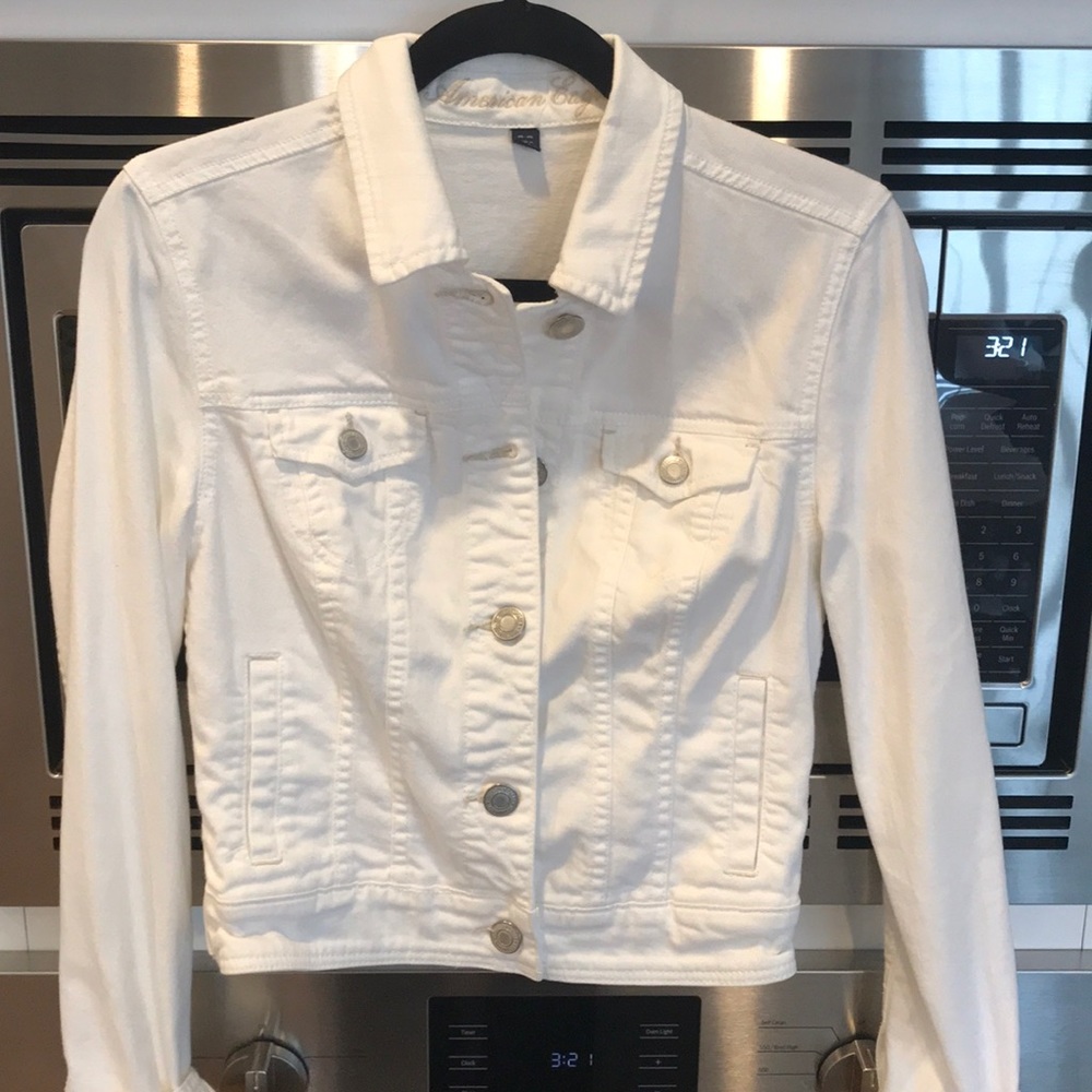 White jeans jacket